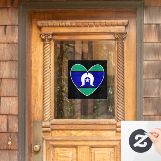 Torres Strait Islanders hart Raamsticker (Huis Deur)