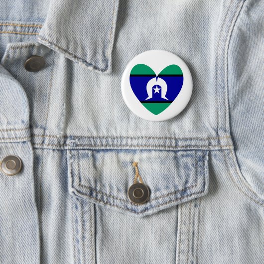 Torres Strait Islanders hart Ronde Button 5,7 Cm (In situ)