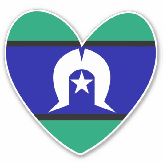 Torres Strait Islanders hart Sticker (Voorkant)