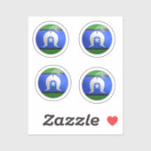 Torres Strait Islands Glossy Circle Flag Sticker (Vel)