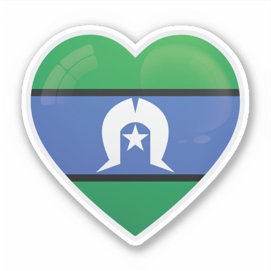 Torres Strait Islands Liefde Icon Sticker (Voorkant)