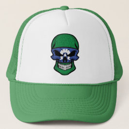 Torres Strait Islands Smiling Skull Flag Trucker Pet