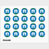 torresstrait islanders, Australië Ronde Sticker (Vel)