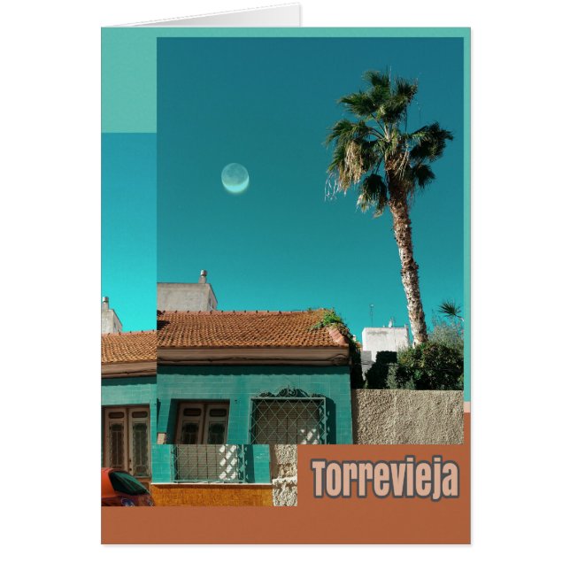 Torrevieja in het Oranje en Turqoise (Voorkant)