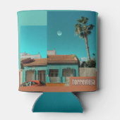 Torrevieja in het Oranje en Turqoise Blikjeskoeler (Achterkant)