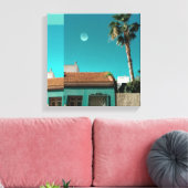 Torrevieja in het Oranje en Turqoise Canvas Afdruk (Insitu (Woonkamer))