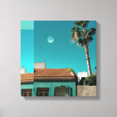 Torrevieja in het Oranje en Turqoise Canvas Afdruk (Voorkant)