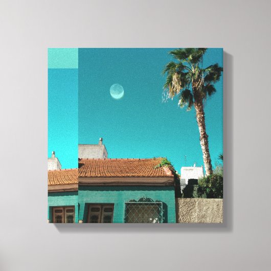 Torrevieja in het Oranje en Turqoise Canvas Afdruk (Voorkant)