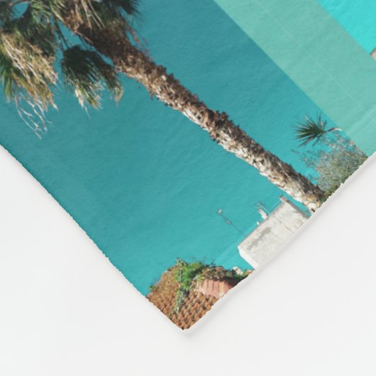 Torrevieja in het Oranje en Turqoise Fleece Deken (Hoek)