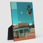 Torrevieja in het Oranje en Turqoise Fotoplaat (Zijkant)