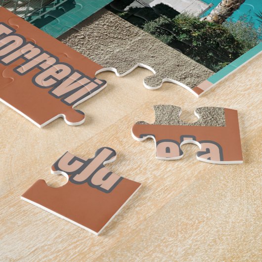 Torrevieja in het Oranje en Turqoise Legpuzzel (Zijkant)