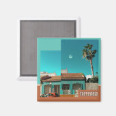 Torrevieja in het Oranje en Turqoise Magneet (Voorkant / Achterkant)