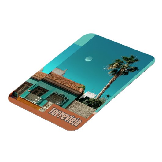 Torrevieja in het Oranje en Turqoise Magneet (Linkerzijde)