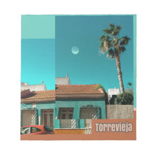Torrevieja in het Oranje en Turqoise Notitieblok