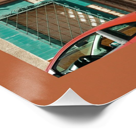 Torrevieja in het Oranje en Turqoise Poster (Hoek)