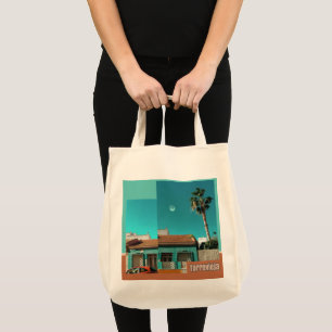 Torrevieja in het Oranje en Turqoise Tote Bag