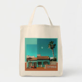 Torrevieja in het Oranje en Turqoise Tote Bag (Voorkant)