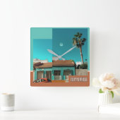 Torrevieja in het Oranje en Turqoise Vierkante Klok (Huis)