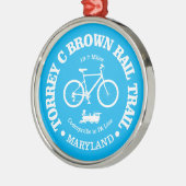 Torrey C Brown Rail Trail (fietser) Metalen Ornament (Links)
