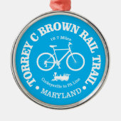 Torrey C Brown Rail Trail (fietser) Metalen Ornament (Voorkant)