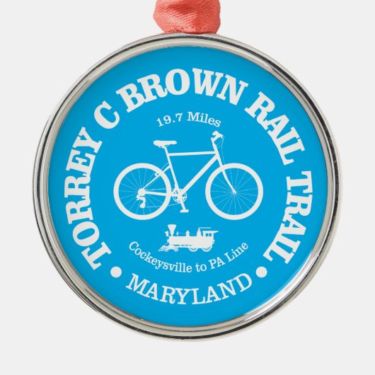 Torrey C Brown Rail Trail (fietser) Metalen Ornament (Voorkant)
