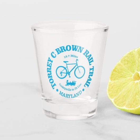 Torrey C Brown Rail Trail (fietser) Shot Glas (Voorkant)