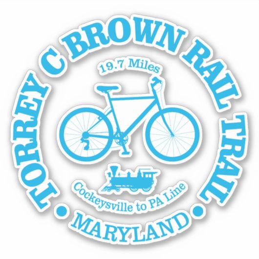 Torrey C Brown Rail Trail (fietser) Sticker (Voorkant)