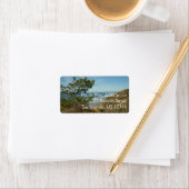 Torrey Pine en Californische kustlijn landschap Etiket (Insitu)