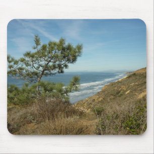 Torrey Pine en Californische kustlijn landschap Muismat
