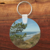 Torrey Pine en Californische kustlijn landschap Sleutelhanger (Achterkant)