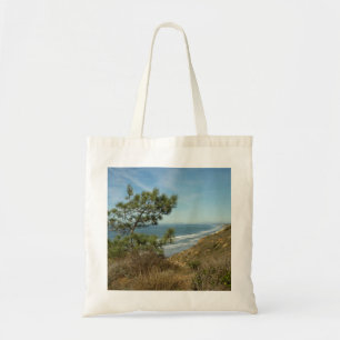 Torrey Pine en Californische kustlijn landschap Tote Bag
