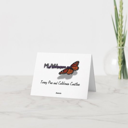 Torrey Pine en het kustlandschap van Californië Bedankkaart (Achterkant)