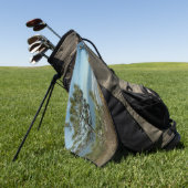Torrey Pine en het kustlandschap van Californië Golfhanddoek (Groen)