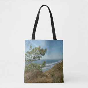 Torrey Pine en het kustlandschap van Californië Tote Bag