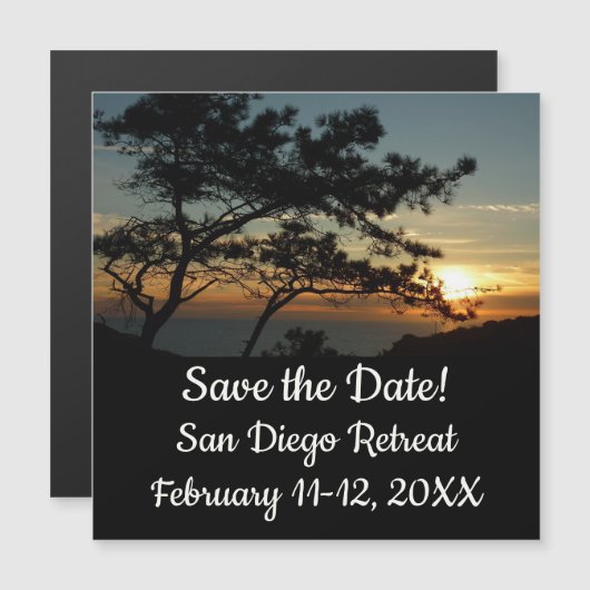 Torrey Pine Sunset I California Landscape (Voorkant / Achterkant)