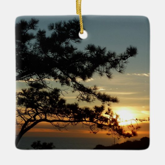 Torrey Pine Sunset I California Landscape Keramisch Ornament (Voorkant)
