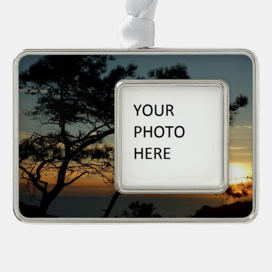 Torrey Pine Sunset I California Landscape Verzilverd Omlijst Ornament (Voorkant)