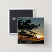 Torrey Pine Sunset I California Landscape Vierkante Button 5,1 Cm (Voorkant /achterkant)