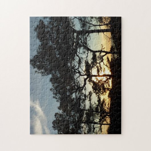 Torrey Pine Sunset II Californië Landschap Legpuzzel (Verticaal)