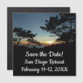 Torrey Pine Sunset III California Save the Date (Voorkant / Achterkant)