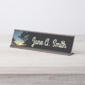 Torrey Pine Sunset III Californië Landschap Bureau Naambordje (Voorkant)