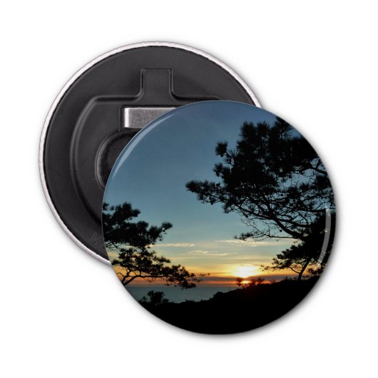 Torrey Pine Sunset III Californië Landschap Button Flesopener (Voorkant)
