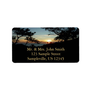 Torrey Pine Sunset III Californië Landschap Etiket