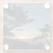 Torrey Pine Sunset III Californië Landschap Glazen Onderzetter (Achterkant)