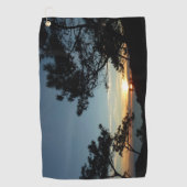 Torrey Pine Sunset III Californië Landschap Golfhanddoek (Voorkant)