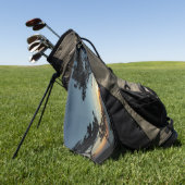 Torrey Pine Sunset III Californië Landschap Golfhanddoek (Groen)