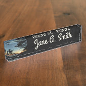 Torrey Pine Sunset III Californië Landschap Naambordje (Zijkant)