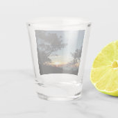Torrey Pine Sunset III Californië Landschap Shot Glas (Achterkant)