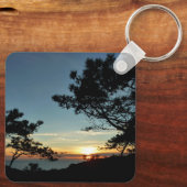 Torrey Pine Sunset III Californië Landschap Sleutelhanger (Achterkant)