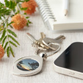 Torrey Pine Sunset III Californië Landschap Sleutelhanger (Zijkant)